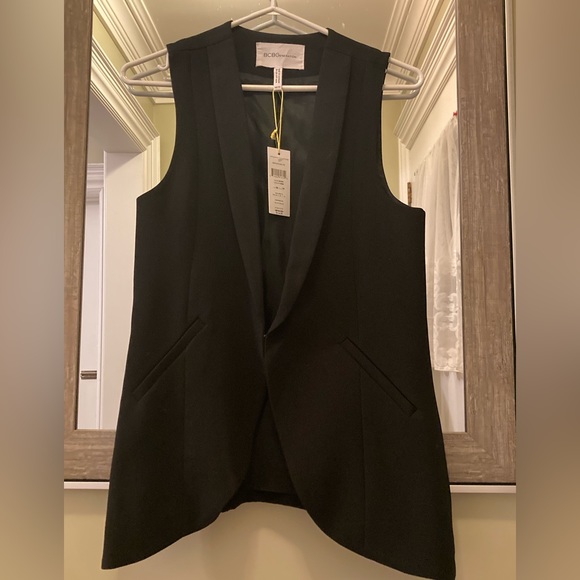 Black BCBGeneration long vest - Picture 1 of 5
